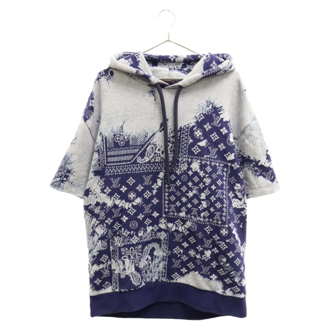 Louis Vuitton AW22 Monogram Bandana Print Short-Sleeved Hoodie