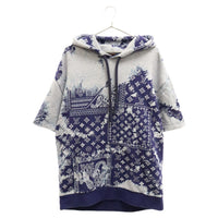 Thumbnail for Louis Vuitton AW22 Monogram Bandana Print Short-Sleeved Hoodie