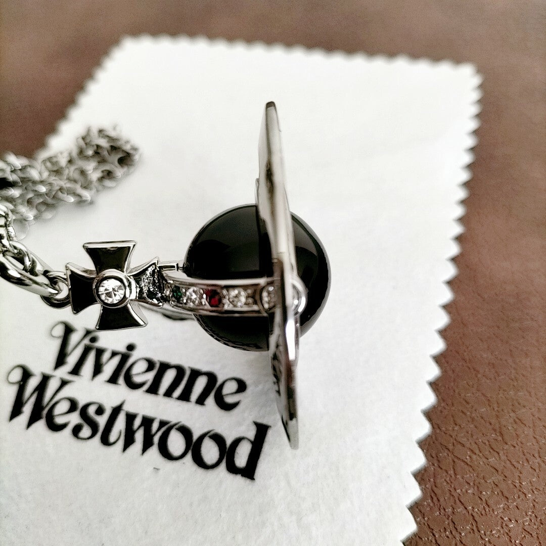 Vivienne Westwood Small Rhinestone Orb Necklace