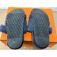 Thumbnail for HERMES WOOLSKIN CHYPRE SANDALS