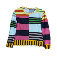 Thumbnail for Issey Miyake Colourblock striped sweater