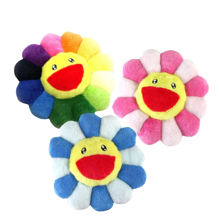 Takashi Murakami Rainbow Flower Plushie Cushion