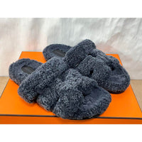 Thumbnail for HERMES WOOLSKIN CHYPRE SANDALS