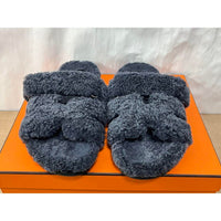 Thumbnail for HERMES WOOLSKIN CHYPRE SANDALS