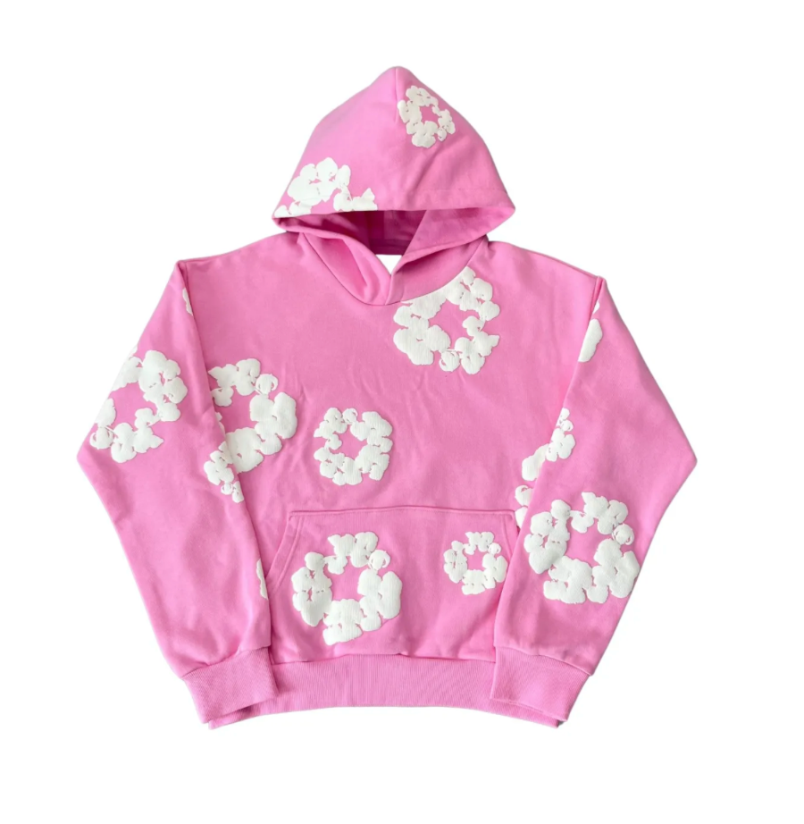 Denim Tears Pink Cotton Wreath Hoodie