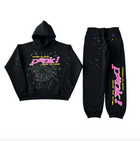 Thumbnail for Sp5der P!NK Tracksuit Black