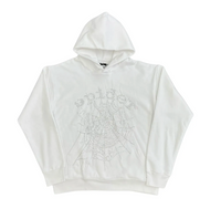 Thumbnail for Sp5der OG Rhinestone Web Hoodie White
