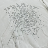 Thumbnail for Sp5der OG Rhinestone Web Hoodie White