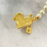 Thumbnail for Vivienne Westwood Orietta Heart Safety Pin Orb Bracelet