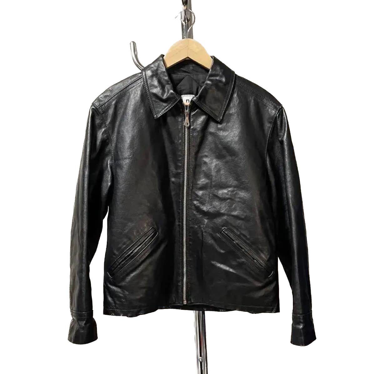 Vintage Italian leather Zip-Up blouson jacket