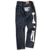 Thumbnail for Kapital okabilly ebroidered bone denim jeans