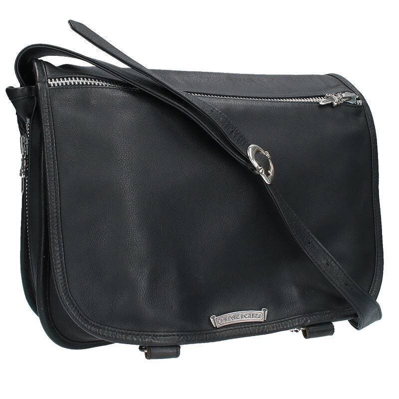 Chrome Hearts Large-Clip Leather Shoulder Bag