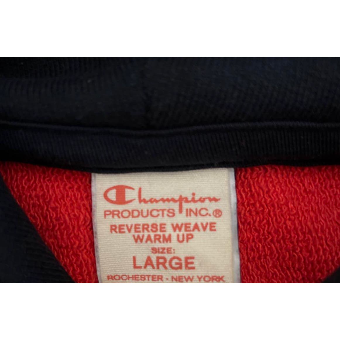 Fake champion hoodie tag best sale