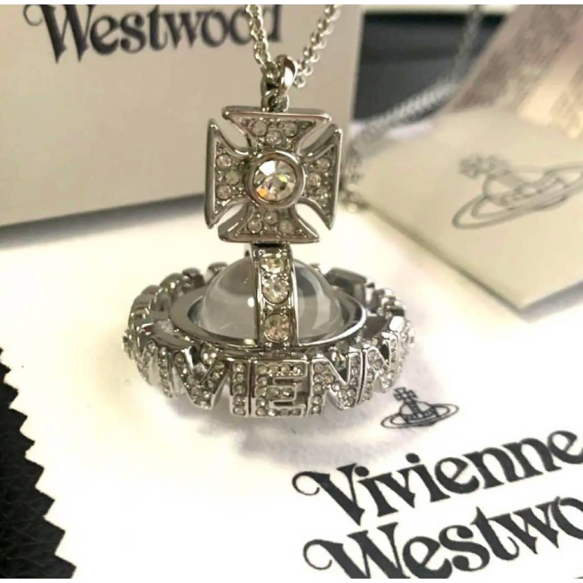 Vivienne Westwood Headliner Spellout Orb Necklace