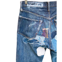 Thumbnail for KAPITAL Genuine Indigo Boro Reconstructed Sashiko Remake Painted Denim
