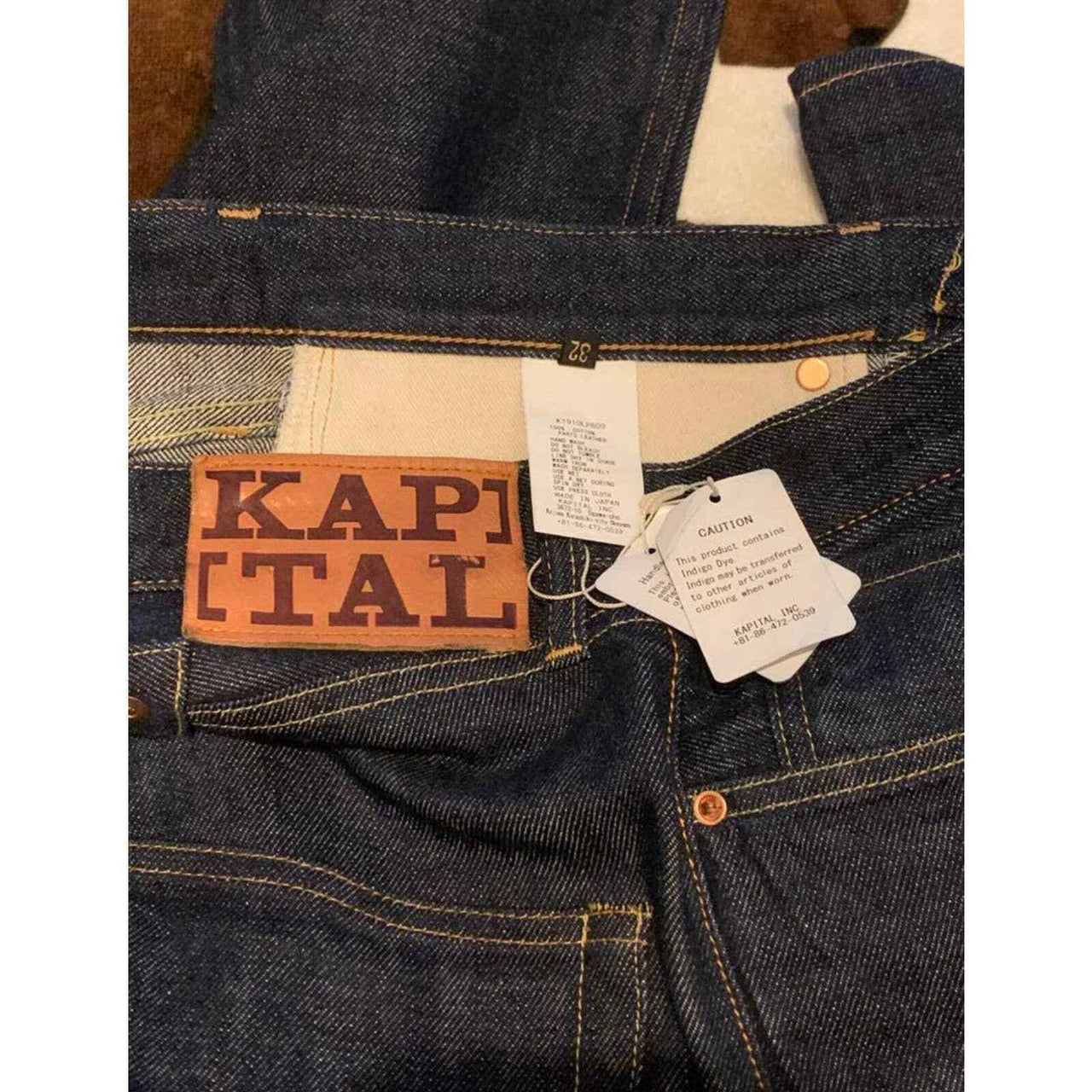 Kapital okabilly ebroidered bone denim jeans