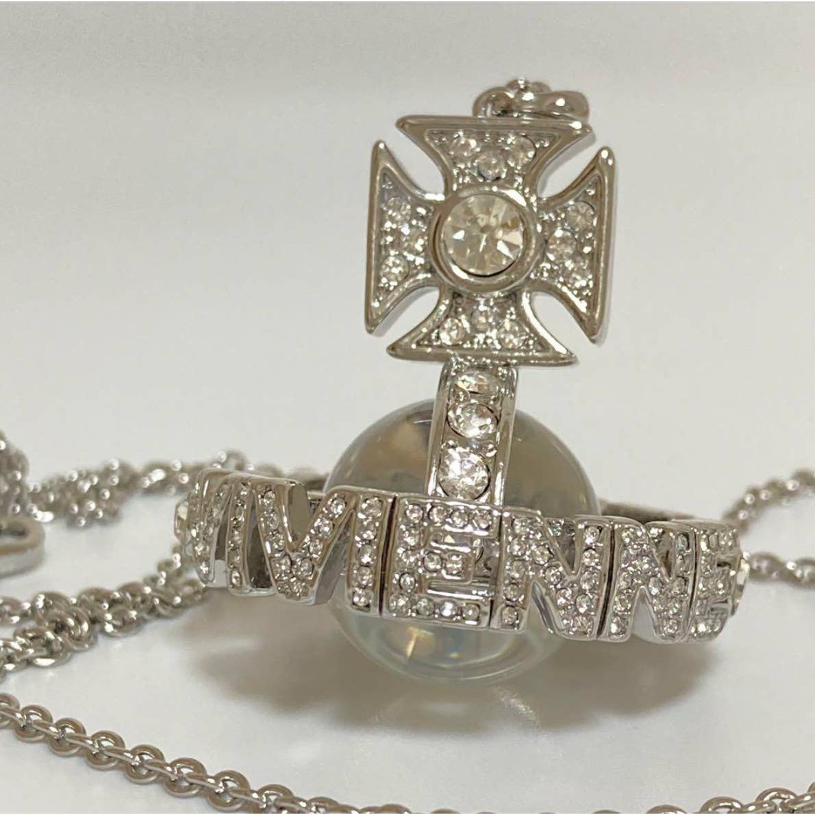 Vivienne Westwood Headliner Spellout Orb Necklace