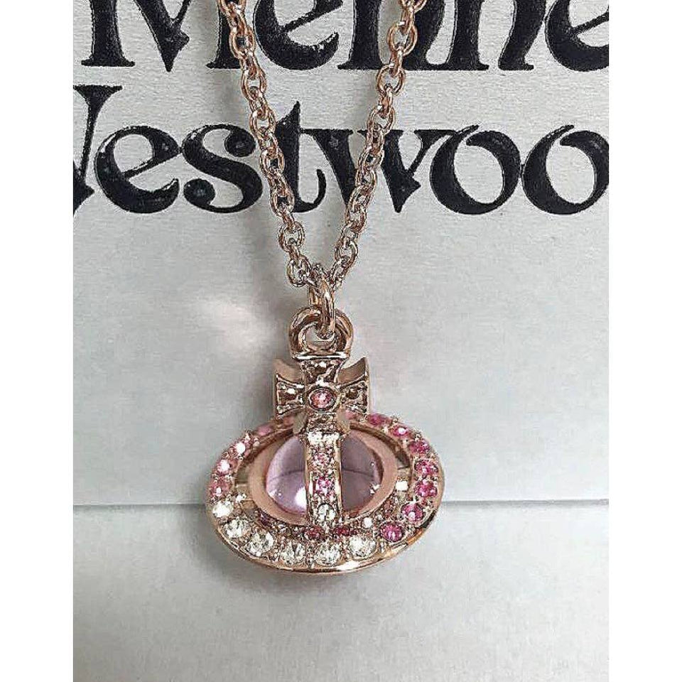Vivienne westwood necklace pink gold hotsell