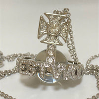 Thumbnail for Vivienne Westwood Headliner Spellout Orb Necklace