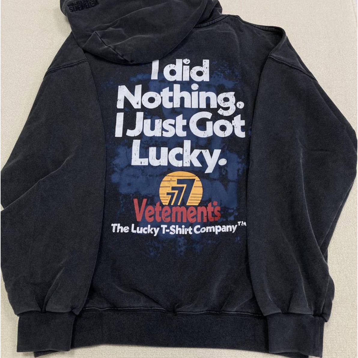 VETEMENTS I DID NOTHING I JUST GOT LUCKY 777 HOODIE – FNTKS VETEMENTS I DID NOTHING I JUST GOT LUCKY 777 HOODIE – FNTKS