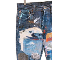 Thumbnail for KAPITAL Genuine Indigo Boro Reconstructed Sashiko Remake Painted Denim