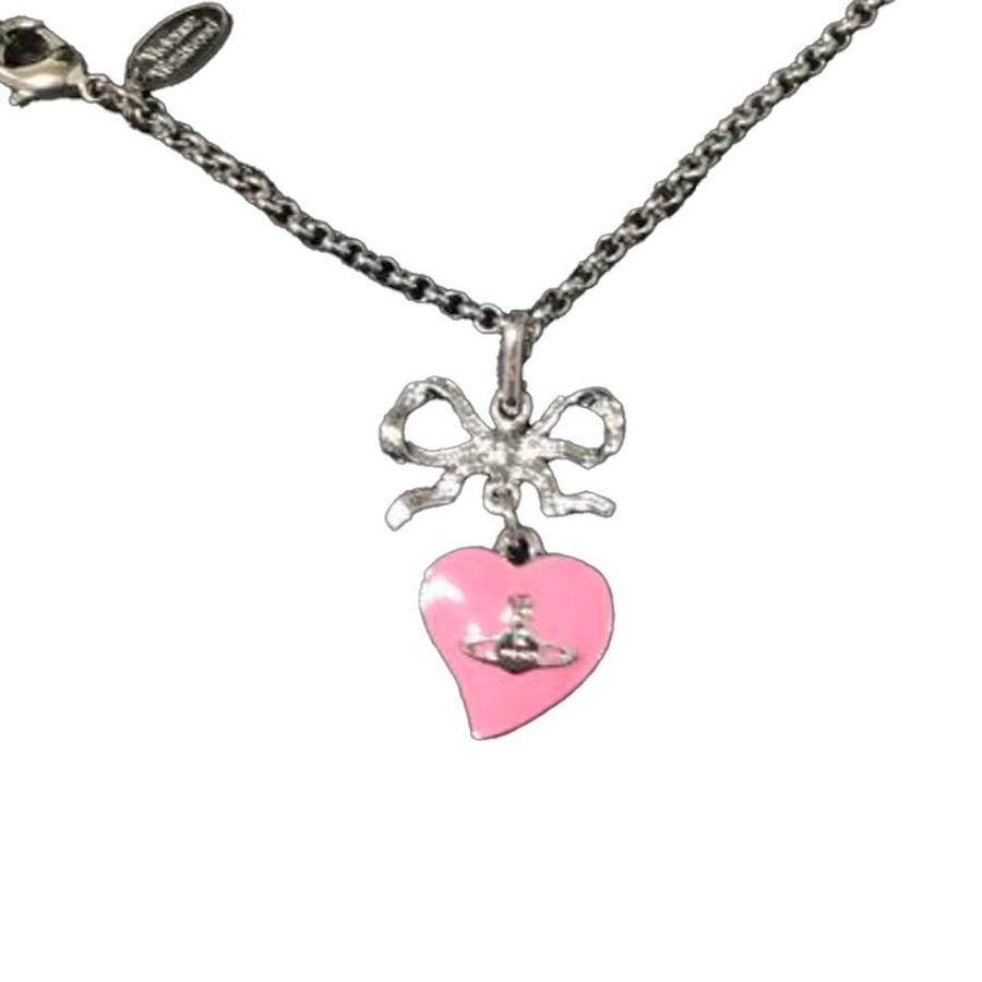 Vivienne Westwood Ribbon Heart Necklace FNTKS